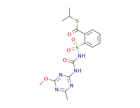 2-[(4-methoxy-6-methyl-[1,3,5]triazin-2-ylcarbamoyl)-sulfamoyl]-thiobenzoic acid S-isopropyl ester