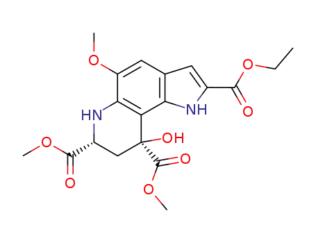cis-6,7,8,9-Tetrahydro-9-hydroxy-5-methoxy-1H-pyrrolo<2,3-f>chinolin-2,7,9-tricarbonsaeure-(2-ethyl)(7,9-dimethyl)ester