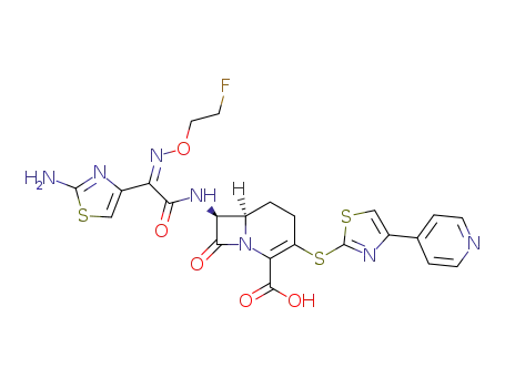 (6R,7S)-7-{2-(2-Amino-thiazol-4-yl)-2-[(Z)-2-fluoro-ethoxyimino]-acetylamino}-8-oxo-3-(4-pyridin-4-yl-thiazol-2-ylsulfanyl)-1-aza-bicyclo[4.2.0]oct-2-ene-2-carboxylic acid