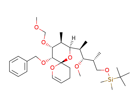 <6S,8R(1'S,2'S,3'R),9R,10R,11R>-11-(benzyloxy)-8-<4-((tert-butyldimethylsilyl)oxy)-2-methoxy-1,3-dimethylbutyl>-10-<(methoxymethyl)oxy>-9-methyl-1,7-dioxaspiro<5.5>undec-2-ene
