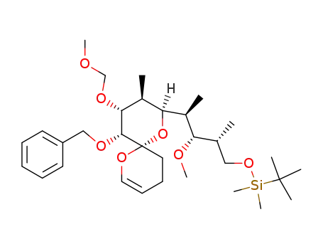 <6R,8R(1'S,2'S,3'R),9R,10R,11R>-11-(benzyloxy)-8-<4-((tert-butyldimethylsilyl)oxy)-2-methoxy-1,3-dimethylbutyl>-10-<(methoxymethyl)oxy>-9-methyl-1,7-dioxaspiro<5.5>undec-2-ene