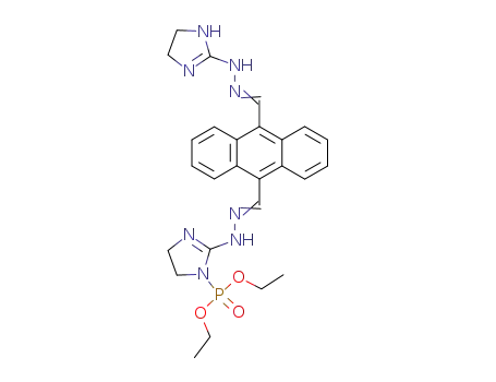 <2-<<<10-<<(4,5-dihydro-1H-imidazol-2-yl)hydrazono>methyl>-9-anthracenyl>methylene>hydrazino>-4,5-dihydro-1H-imidazol-1-yl>phosphonic acid diethyl ester
