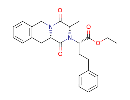 Quinapril Related Compound A (50 mg) (Ethyl[3S-[2(R*),3a,11a beta]]-1,3,4,6,11,11a-hexahydro-3-methyl-1,4-dioxo-alpha-(2-phenylethyl)-2H-pyrazino[1,2-b]isoquinoline-2-acetate)