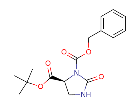 1,5-Imidazolidinedicarboxylic acid, 2-oxo-, 5-(1,1-dimethylethyl)1-(phenylmethyl) ester, (S)-