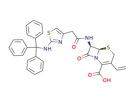 (6R,7R)-8-Oxo-7-{2-[2-(trityl-amino)-thiazol-4-yl]-acetylamino}-3-vinyl-5-thia-1-aza-bicyclo[4.2.0]oct-2-ene-2-carboxylic acid