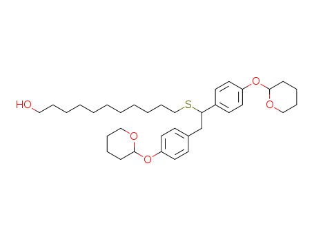 11-{1,2-Bis-[4-(tetrahydro-pyran-2-yloxy)-phenyl]-ethylsulfanyl}-undecan-1-ol