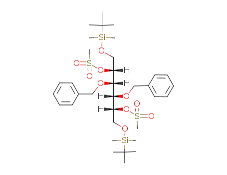 Methanesulfonic acid (1R,2S,3S,4R)-2,3-bis-benzyloxy-5-(tert-butyl-dimethyl-silanyloxy)-1-(tert-butyl-dimethyl-silanyloxymethyl)-4-methanesulfonyloxy-pentyl ester