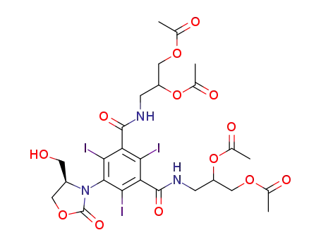 N,N'-bis<2,3-bis(acetyloxy)propyl>-5-<4(R)-(hydroxymethyl)-2-oxo-3-oxazolidinyl>-2,4,6-triiodo-1,3-benzenedicarboxamide