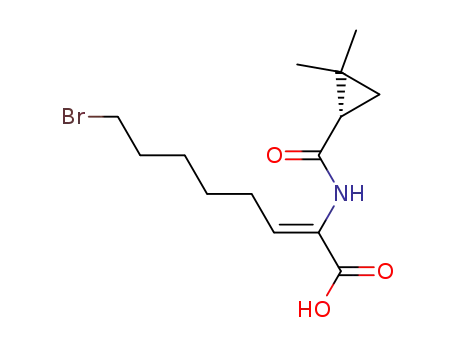 (Z)-8-Bromo-2-[((S)-2,2-dimethyl-cyclopropanecarbonyl)-amino]-oct-2-enoic acid