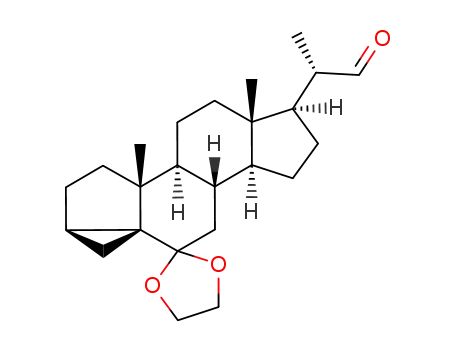 (20S)-6-(1,3-dioxolan-2-yl)-3α,5-cyclo-20-formyl-5α-pregnane