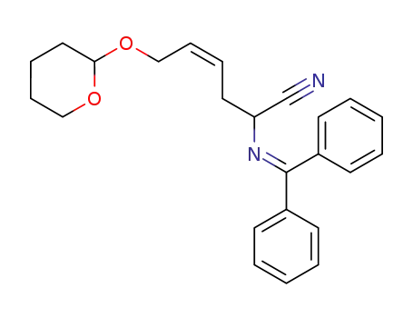 (Z)-2-(Benzhydrylidene-amino)-6-(tetrahydro-pyran-2-yloxy)-hex-4-enenitrile