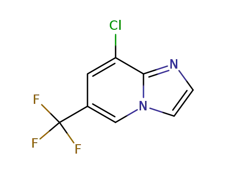 Molecular Structure of 178488-36-3 (Imidazo[1,2-a]pyridine, 8-chloro-6-(trifluoromethyl)-)