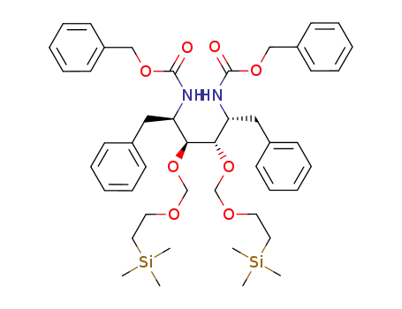 dibenzyl ((2R,3S,4S,5R)-1,6-diphenyl-3,4-bis((2-(trimethylsilyl)ethoxy)methoxy)hexane-2,5-diyl)dicarbamate