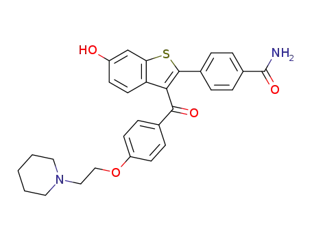 4-{6-Hydroxy-3-[4-(2-piperidin-1-yl-ethoxy)-benzoyl]-benzo[b]thiophen-2-yl}-benzamide