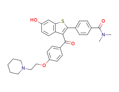 4-{6-Hydroxy-3-[4-(2-piperidin-1-yl-ethoxy)-benzoyl]-benzo[b]thiophen-2-yl}-N,N-dimethyl-benzamide