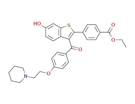 4-{6-Hydroxy-3-[4-(2-piperidin-1-yl-ethoxy)-benzoyl]-benzo[b]thiophen-2-yl}-benzoic acid ethyl ester