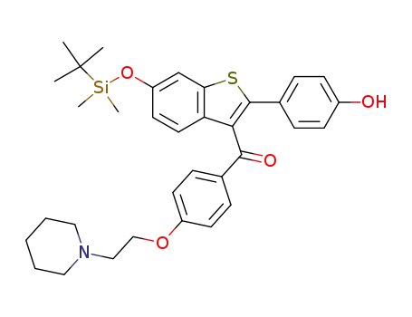 (6-((tert-butyldimethylsilyl)oxy)-2-(4-hydroxyphenyl)benzo[b]thiophen-3-yl)(4-(2-(piperidin-1-yl)ethoxy)phenyl)methanone