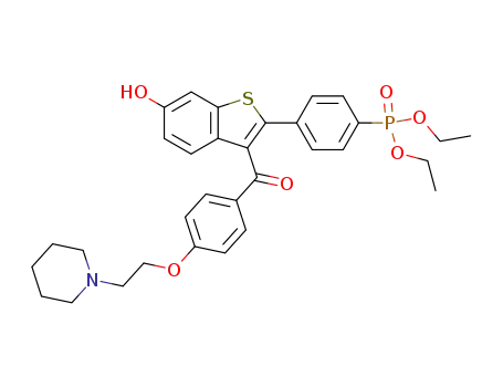 (4-{6-Hydroxy-3-[4-(2-piperidin-1-yl-ethoxy)-benzoyl]-benzo[b]thiophen-2-yl}-phenyl)-phosphonic acid diethyl ester