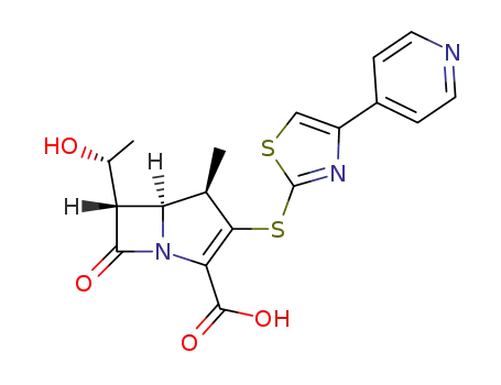 (4R,5S,6S)-6-((R)-1-Hydroxy-ethyl)-4-methyl-7-oxo-3-(4-pyridin-4-yl-thiazol-2-ylsulfanyl)-1-aza-bicyclo[3.2.0]hept-2-ene-2-carboxylic acid