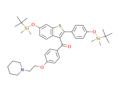 {6-(tert-Butyl-dimethyl-silanyloxy)-2-[4-(tert-butyl-dimethyl-silanyloxy)-phenyl]-benzo[b]thiophen-3-yl}-[4-(2-piperidin-1-yl-ethoxy)-phenyl]-methanone