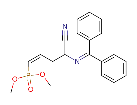 Molecular Structure of 193805-96-8 (Phosphonic acid, [4-cyano-4-[(diphenylmethylene)amino]-1-butenyl]-,
dimethyl ester, (Z)-)