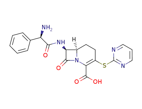 (6R,7S)-7-((R)-2-Amino-2-phenyl-acetylamino)-8-oxo-3-(pyrimidin-2-ylsulfanyl)-1-aza-bicyclo[4.2.0]oct-2-ene-2-carboxylic acid