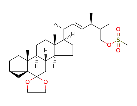 (22E,24R)-6-(1,3-dioxolan-2-yl)-26-methanesulfonyloxy-24-methyl-3α,5-cyclo-5α-cholest-22-ene