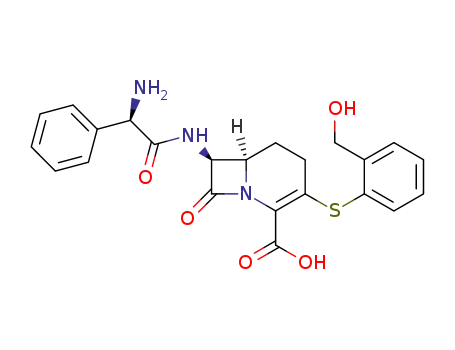 (6R,7S)-7-((R)-2-Amino-2-phenyl-acetylamino)-3-(2-hydroxymethyl-phenylsulfanyl)-8-oxo-1-aza-bicyclo[4.2.0]oct-2-ene-2-carboxylic acid