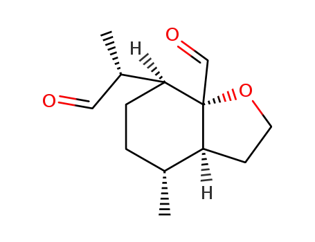 (3aS,4R,7S,7aR)-4-Methyl-7-((R)-1-methyl-2-oxo-ethyl)-hexahydro-benzofuran-7a-carbaldehyde