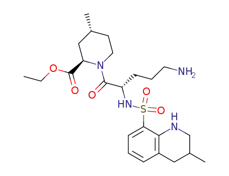 (2R,4R)-1-[(S)-5-Amino-2-(3-methyl-1,2,3,4-tetrahydro-quinoline-8-sulfonylamino)-pentanoyl]-4-methyl-piperidine-2-carboxylic acid ethyl ester