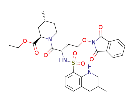 (2R,4R)-1-[(S)-4-(1,3-Dioxo-1,3-dihydro-isoindol-2-yloxy)-2-(3-methyl-1,2,3,4-tetrahydro-quinoline-8-sulfonylamino)-butyryl]-4-methyl-piperidine-2-carboxylic acid ethyl ester