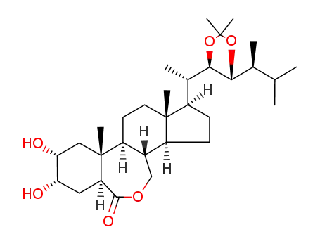 (22R,23R,24S)-2α,3α-dihydroxy-22,23-isopropylidenedioxy-B-homo-7-oxa-5α-ergostan-6-one