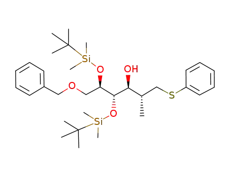 (2R,3S,4S,5R)-6-Benzyloxy-4,5-bis-(tert-butyl-dimethyl-silanyloxy)-2-methyl-1-phenylsulfanyl-hexan-3-ol