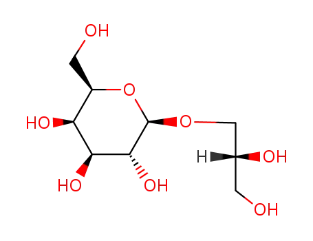 Molecular Structure of 16232-91-0 ((2R)-2,3-Dihydroxypropyl-b-D-galactopyranoside)