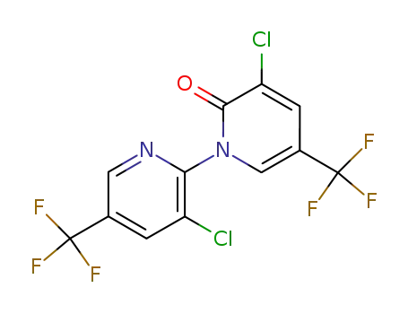 Molecular Structure of 96741-18-3 (5,5'-Bis(trifluoromethyl)-3,3'-dichloro-2H-1,2'-bipyridin-2-one)