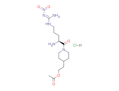 2(S)-amino-5-(3-nitroguanidino)-1-[4-(2-acetoxyethyl)piperidin-1-yl]pentan-1-one hydrochloride