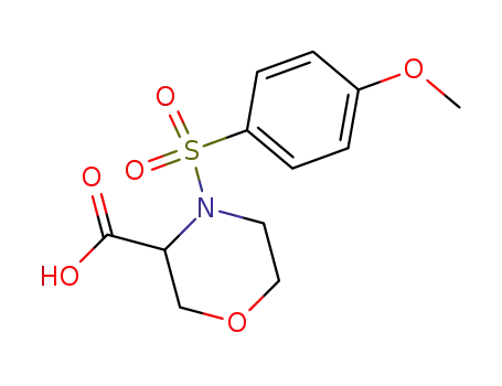 Molecular Structure of 184350-22-9 (3-Morpholinecarboxylic acid, 4-[(4-methoxyphenyl)sulfonyl]-)