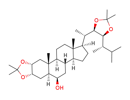 (1R,3aS,3bS,5R,5aS,6aS,9aR,10aR,10bS,12aS)-1-{(S)-1-[(4R,5S)-5-((S)-1,2-Dimethyl-propyl)-2,2-dimethyl-[1,3]dioxolan-4-yl]-ethyl}-8,8,10a,12a-tetramethyl-hexadecahydro-7,9-dioxa-dicyclopenta[a,h]phenanthren-5-ol