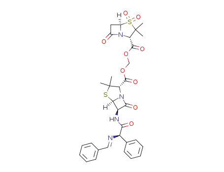 1,1-dioxopenicillanoyloxymethyl 6-[D-α-(benzylideneaminophenylacetamido)]penicillanate