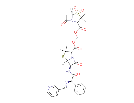 1,1-dioxopenicillanoyloxymethyl 6-[D-α-(3-pyridylmethylidenaminophenylacetamido)]penicillanate