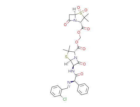 1,1-dioxopenicillanoyloxymethyl 6-[D-α-(2-chlorophenylmethylidenaminophenylacetamido)]penicillanate