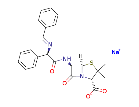 Sodium; (2S,5R,6R)-3,3-dimethyl-7-oxo-6-((R)-2-phenyl-2-{[1-phenyl-meth-(E)-ylidene]-amino}-acetylamino)-4-thia-1-aza-bicyclo[3.2.0]heptane-2-carboxylate