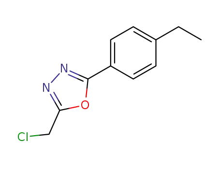 Molecular Structure of 350672-18-3 (2-(CHLOROMETHYL)-5-(4-ETHYLPHENYL)-1,3,4-OXADIAZOLE)