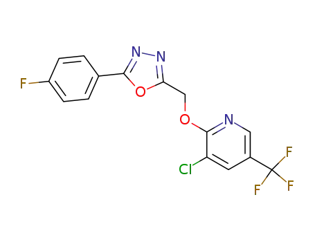 2-(5-(trifluoromethyl)pyridiloxymethyl)-5-(4-fluorophenyl)-1,3,4-oxadiazole