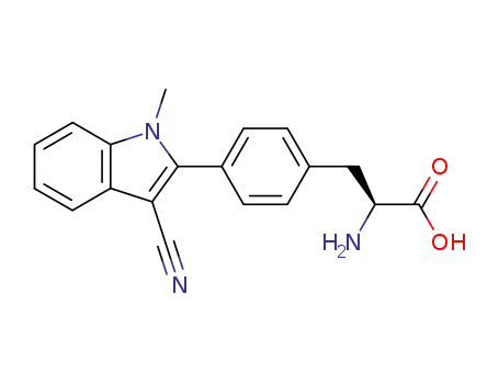 2-amino-3-[4-(3-cyano-1-methyl-1H-indol-2-yl)-phenyl]-propionic acid