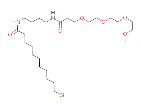 11-mercapto-undecanoic acid [4-(3-{2-[2-(2-methoxy-ethoxy)-ethoxy]-ethoxy}-propionylamino)-butyl]-amide