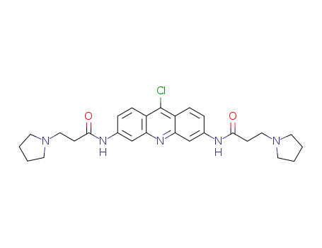 Molecular Structure of 351351-79-6 (1-Pyrrolidinepropanamide, N,N'-(9-chloro-3,6-acridinediyl)bis-)
