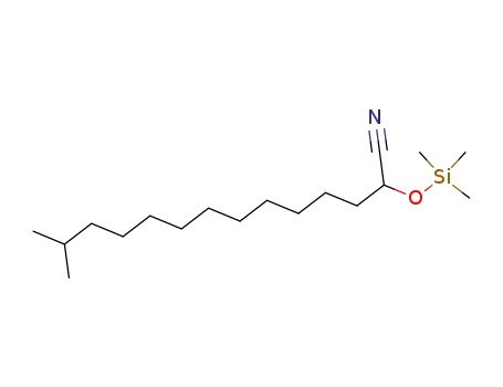 (+/-)-2-trimethylsilyloxy-13-methyltetradecanonitrile