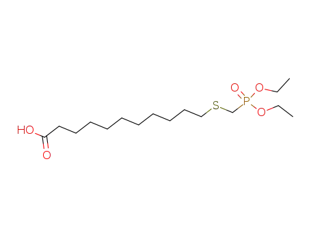 Molecular Structure of 634158-90-0 (Undecanoic acid, 11-[[(diethoxyphosphinyl)methyl]thio]-)