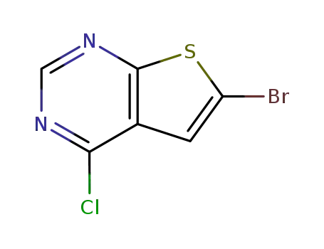 Molecular Structure of 56844-12-3 (6-BROMO-4-CHLOROTHIENO[2,3-D]PYRIMIDINE)
